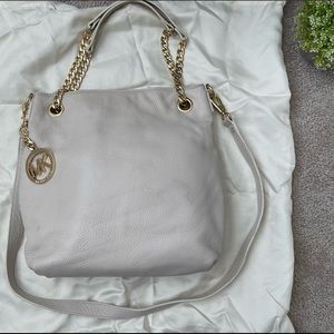 Michael Kors cream leather bag